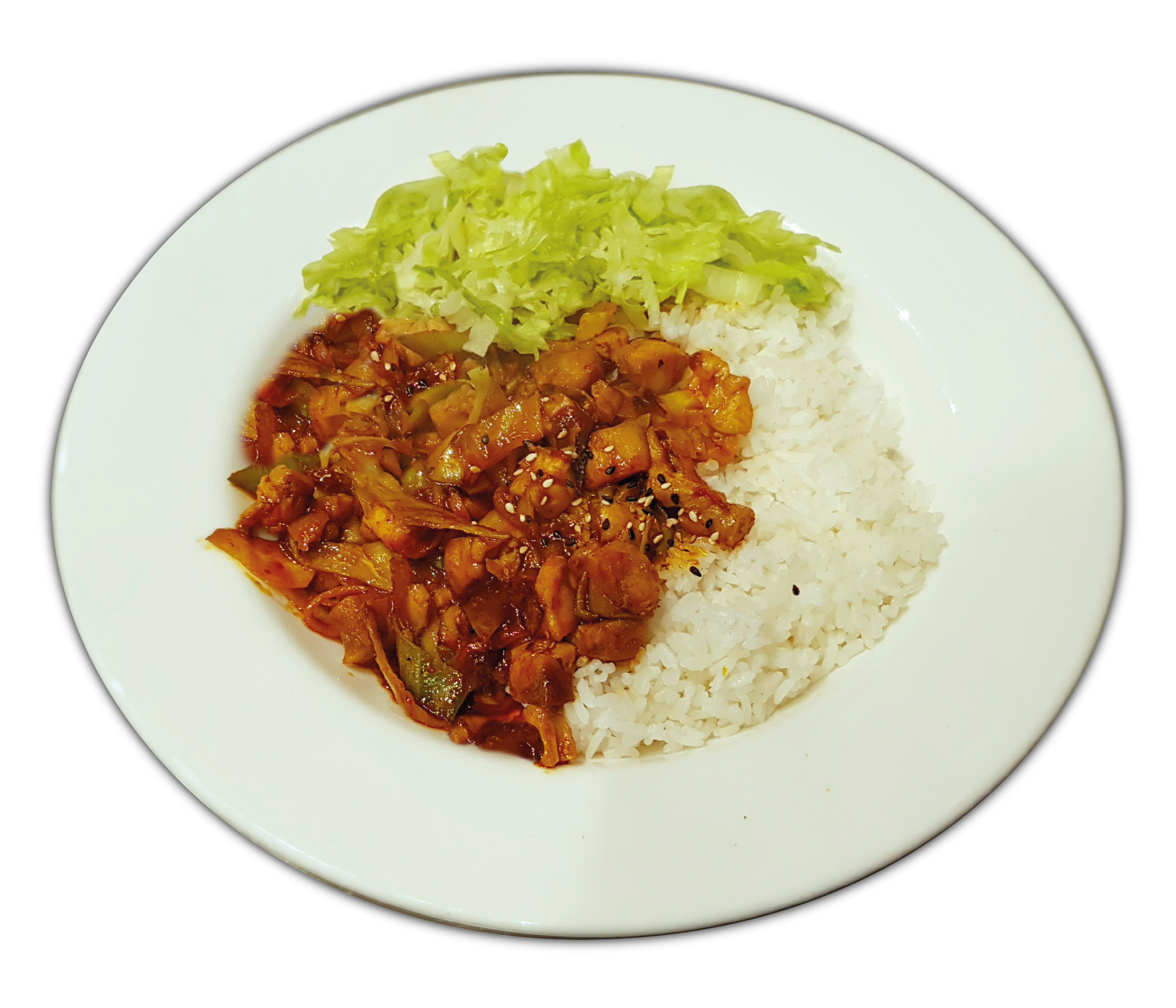 Stir-fried meat with rice (Deop-bap)