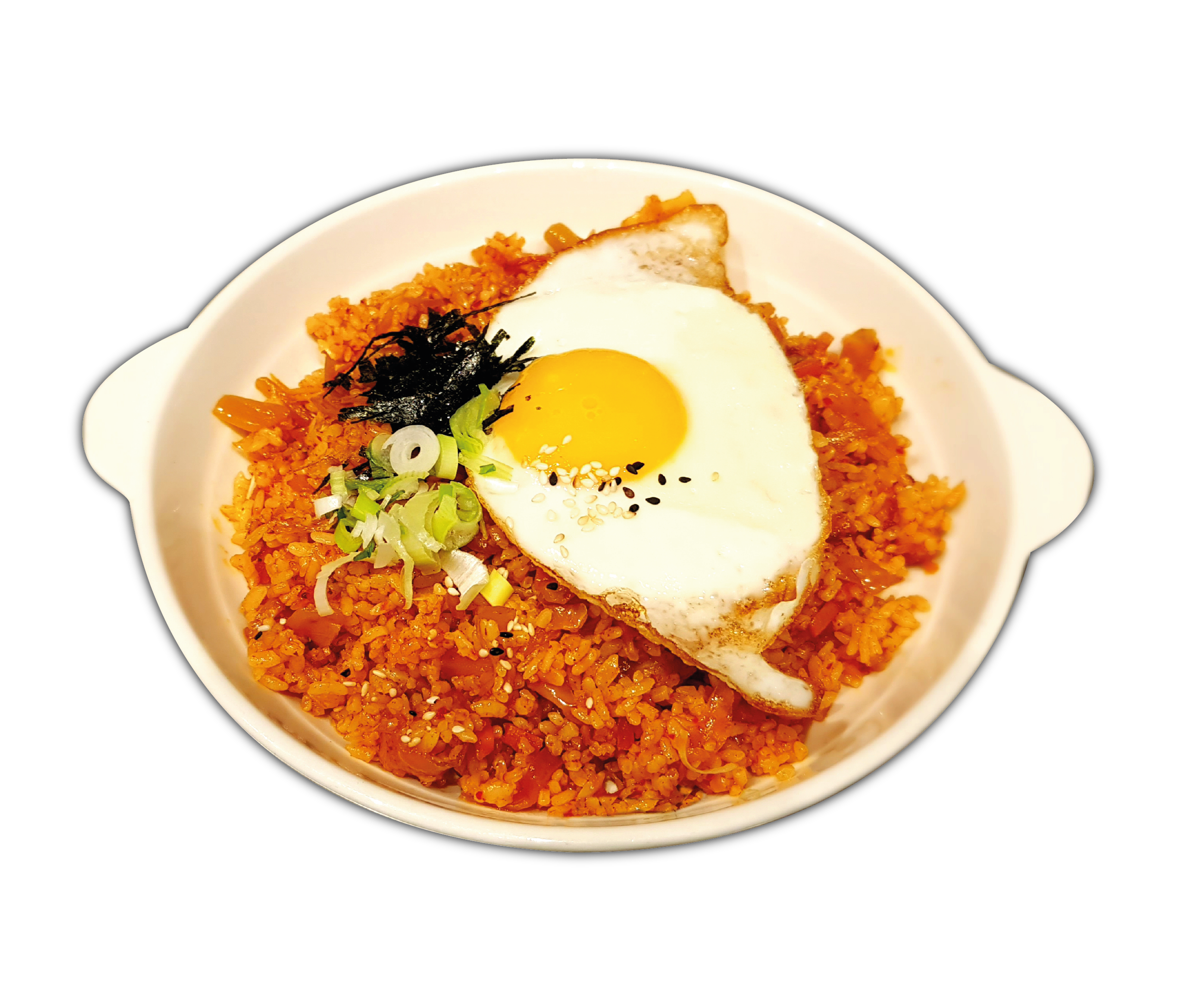 Kimchi Fried Rice with a fried egg