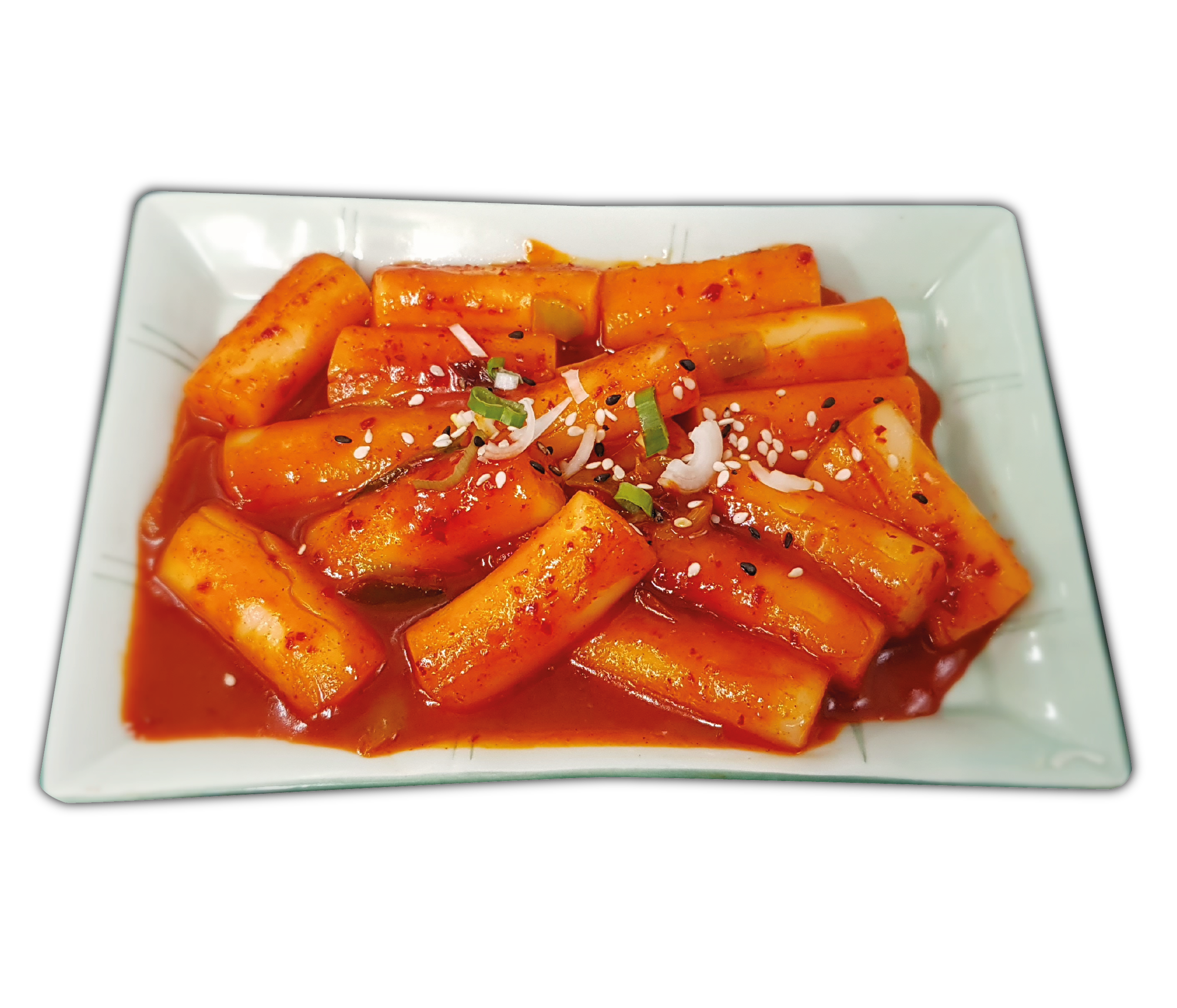 Rice cake in sweet & spicy sauce (Tteok-bokki)